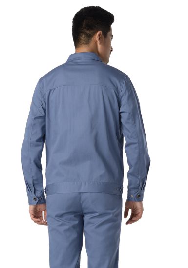 灰藍(lán)色紗卡滌棉長(zhǎng)袖工作服