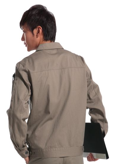 駝色長(zhǎng)袖純棉工作服
