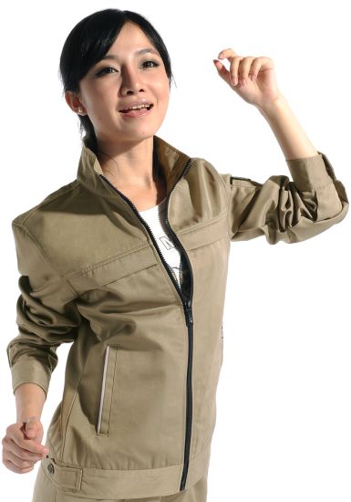 駝色長袖防靜電工作服