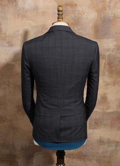  英倫雅痞西服外套 復古暗格單排兩粒扣男士修身西裝 潮